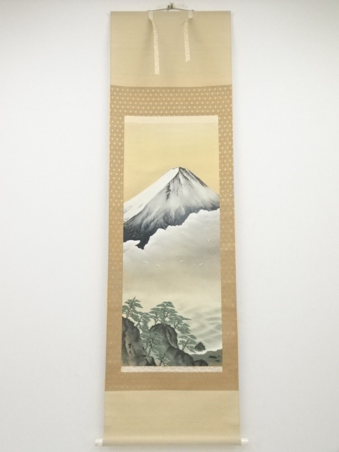 JAPANESE HANGING SCROLL / HAND PAINTED / Mt.FUJI